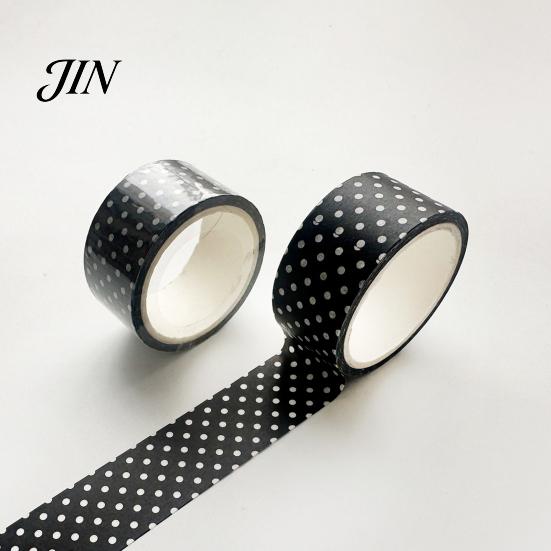 Rough Edge Washi Tape Black White Grid Tape, Plaid Pattern Decorative Masking Casual Style for Arts, DIY Crafts, Journals, Planners, Scrapbooking,
