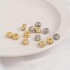 14K Gold-Plated Copper Diamond Barrel Beads for DIY Bracelets