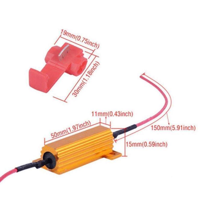4 шт. новых 4x 50 Вт 6 Ом нагрузочный резистор для фиксированной светодиодной лампы с быстрой гипервспышкой поворотника