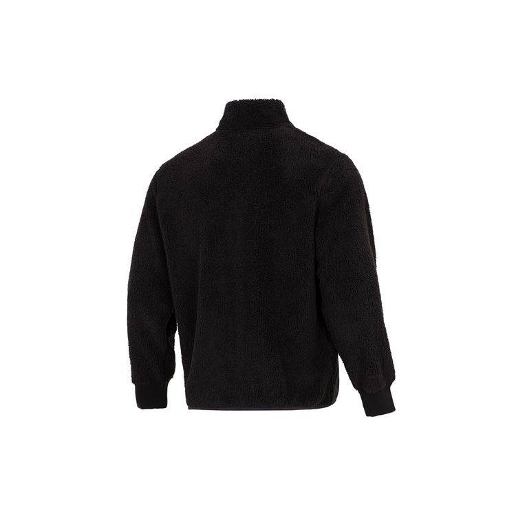 Puma Классическая куртка из шерпы, однотонный флис с логотипом, спортивная повседневная куртка из овечьего флиса с воротником-стойкой, мужская куртка, черная 537699-01