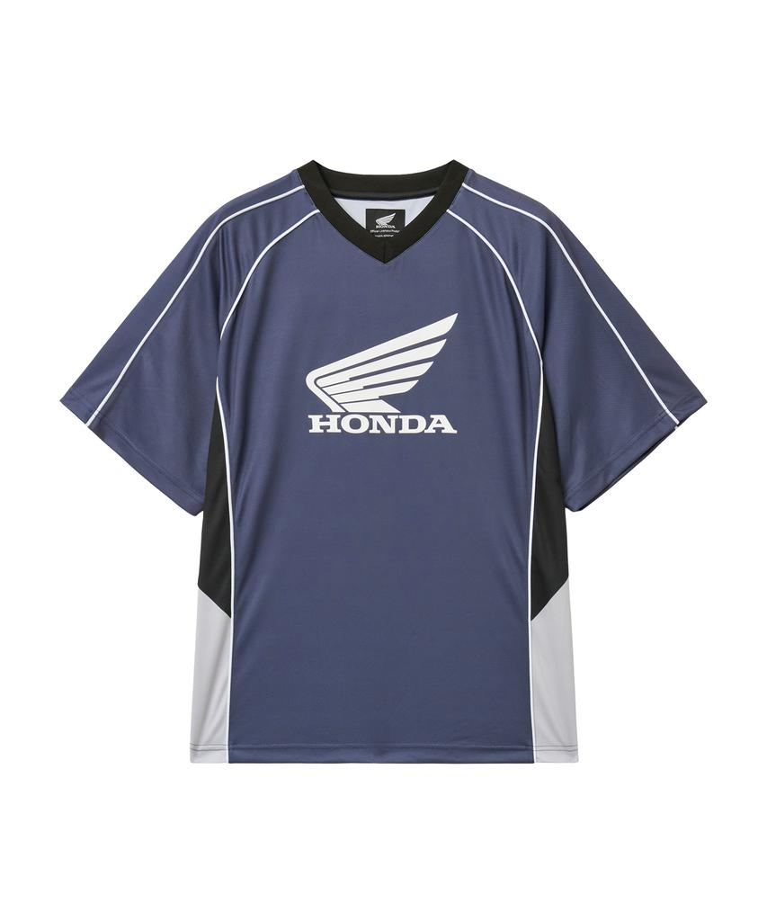 PHYPS MOTORCYCLE Mesh Block Jersey Short Sleeve Blue