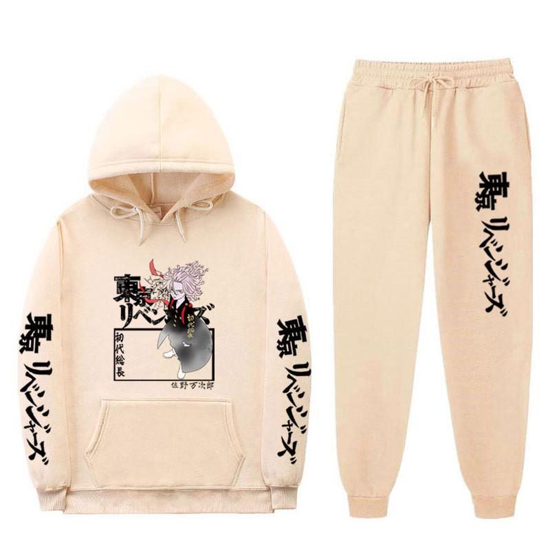 Мужской оверсайз комплект из худи и штанов Streetwear Повседневный образ с боковыми карманами