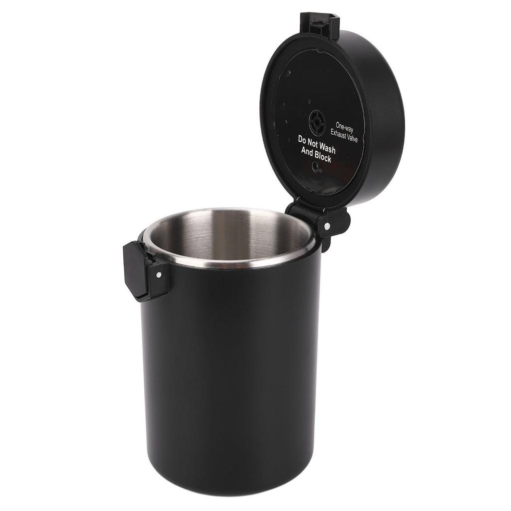 Герметичная банка для кофе Двойной слой Нержавеющая сталь 304 Контейнер для кофе с мерной ложкой для кофейных зерен, молотого кофе, чая