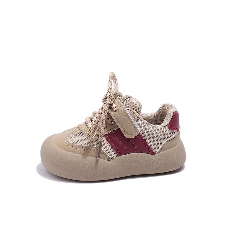 Новые детские кроссовки для мальчиков и девочек, дышащая сетка, кроссовки в стиле преппи с мягкой подошвой