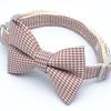Pet Collar Adjustable Beautiful Bowknot Decor Plaid Dog Car Necklace Jewelry for Taking Photo