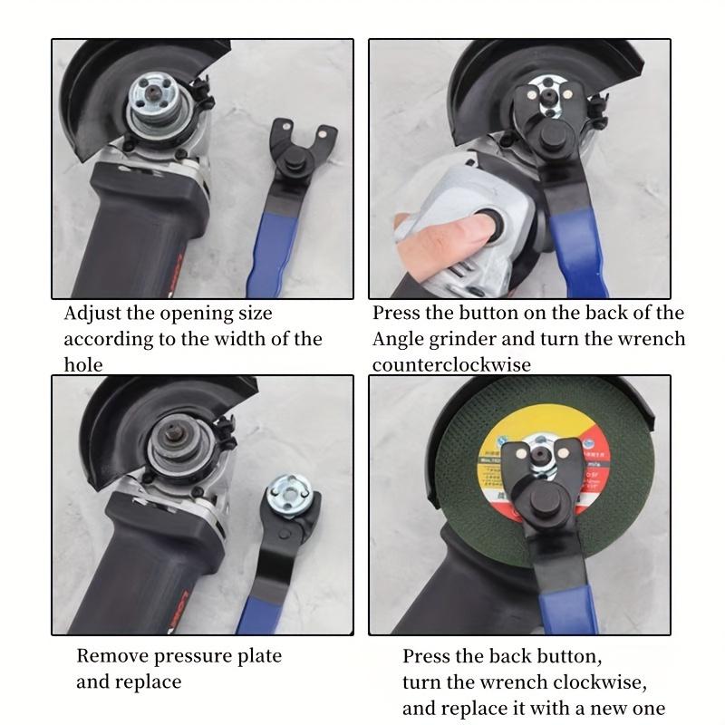 1pc Adjustable Angle Wrench For Angle Grinders, High Carbon Steel - Ideal For Polishing & Grinding Machines
