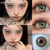2pcs=1pair Brown Colored Contact Lenses for Eyes Beauty Cosmetics Gray Pupils Color Natural Eye Contacts Yearly Use