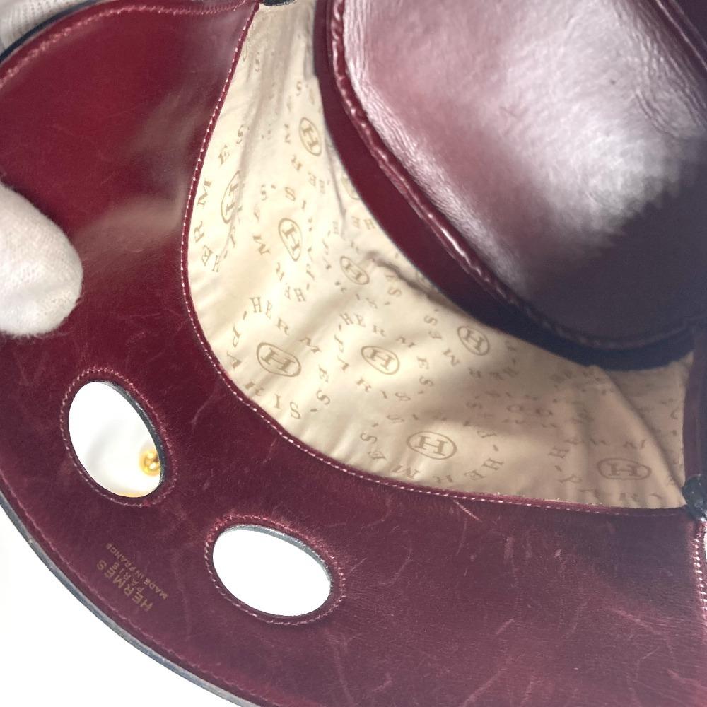 HERMES vintage Alix Crossbody Shoulder Bag Leather Bordeaux Based/GoldHardware