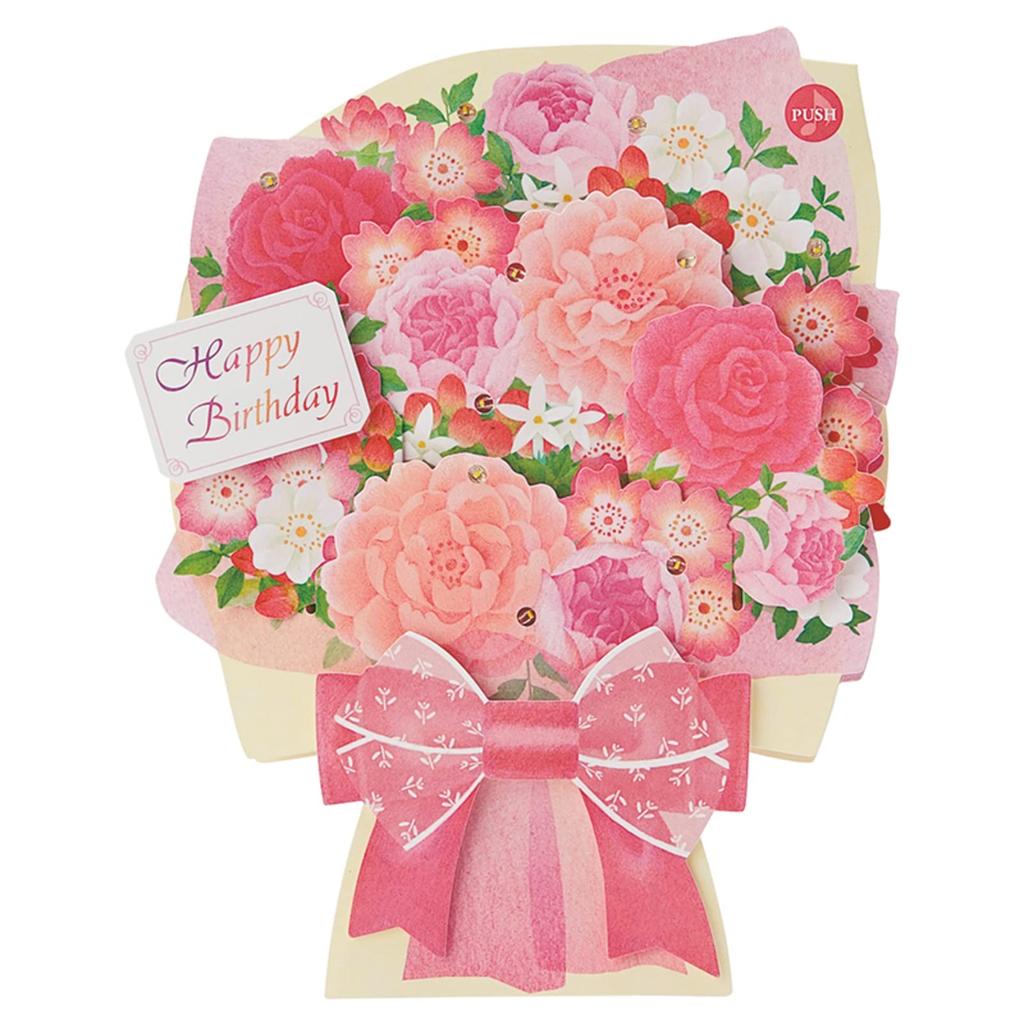 Открытка на день рождения Sanrio Melody Открытка на день рождения Букет роз ДЕНЬ РОЖДЕНИЯ Музыкальная шкатулка Открытка Возможна доставка за границу SANRIO 832201 "С ТЕБЯ" "Цветочный вальс" JPME43-2