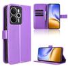 For OPPO Realme 14T 5G Global Luxury Flip Diamond Pattern lanyard Business Wallet Case Leather for OPPO Realme 14 5G Phone Case
