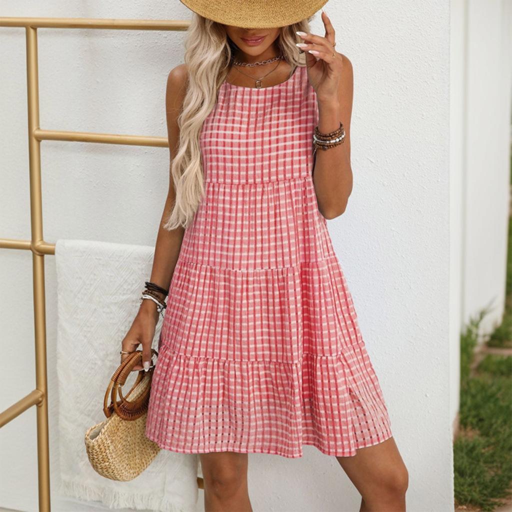 Платье в стиле бохо с коротким рукавом для женщин, повседневное, свободного кроя, летнее, сарафан с цветочным принтом и карманами