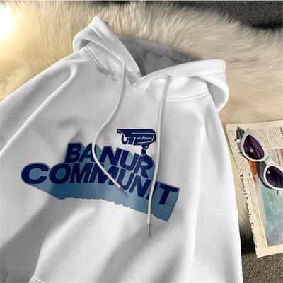 Флисовая утолщенная толстовка с капюшоном Internet Celebrity Женская осенне-зимняя свободная рубашка больших размеров для пар, женская модная тенденция