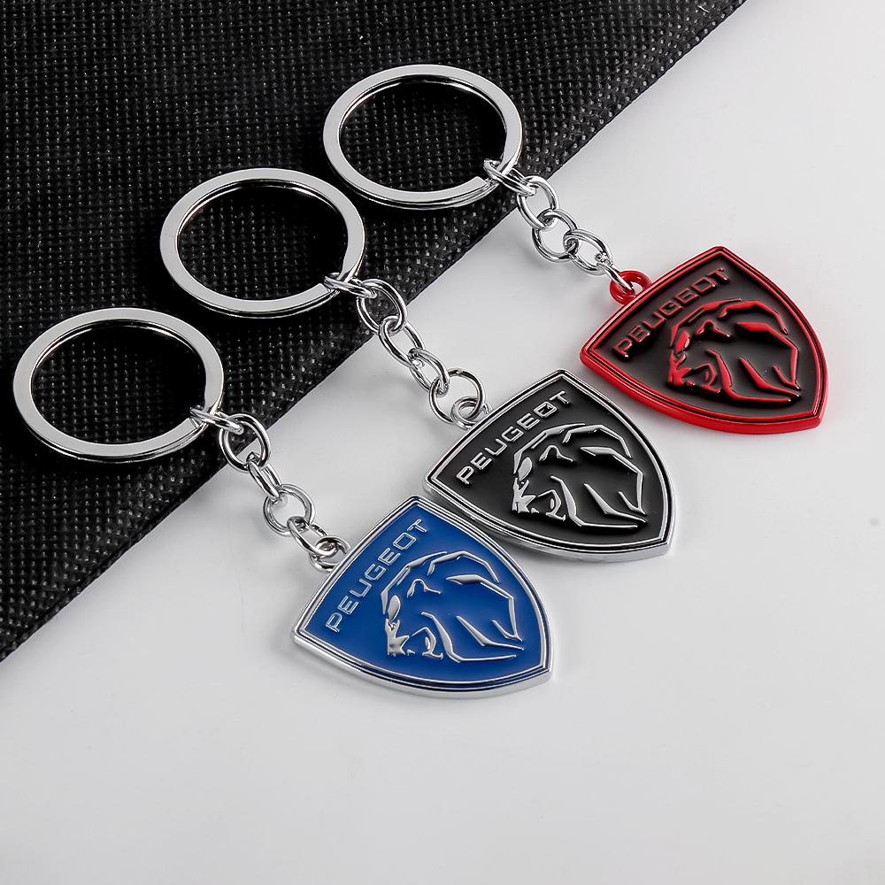 2026 Hot Car Sticker Car Key Holder Keychain Pendants Keyring For Peugeot 206 208 3008 308 207 508 107 307 4008 Auto Keychains D