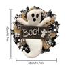 Halloween Ghost Boo Wreath Halloween Garland Door Hanging Wreath Home Party Supplies Party Pendant Door Hanger Home Decoration