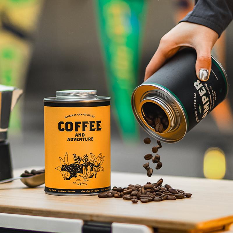 1Pc Tinplate Canister For Kitchen Multi-Functional Sealed Coffee Canister Reusable Coffee Canister Outdoor Storage Multi-Color