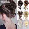 Синтетический вьющийся шиньон, грязная резинка для волос с кисточками, булочка для волос, высокотемпературное волокно, натуральные искусственные волосы