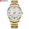 CURREN New Men's Watch Business Steel Band Quartz Watch Simple Calendar Scale Casual Watch