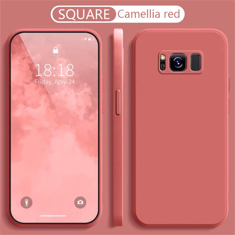Жидкий силиконовый чехол для телефона Samsung Galaxy S8 S9 S10 Plus Мягкая защитная от ударов задняя крышка с защитой камеры Samsung 8Plus