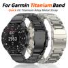 Titanium Alloy Strap 22mm 26mm Quick Fit For Garmin Fenix 8 7X 5/5X/5XPlus/6/6X Enduro Metal Wristband Instinct1/2/955 Watch Band Bracelet