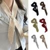 Solid Color Long Narrow Scarves Soft Long Neckerchief Y2K Knitted Scarf  Autumn Winter