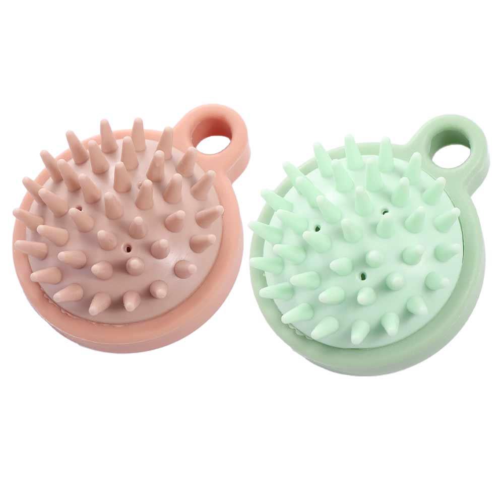 Удобная расческа для мытья волос розовая массажная щетка для кожи головы силиконовая щетка для шампуня ванна СПА