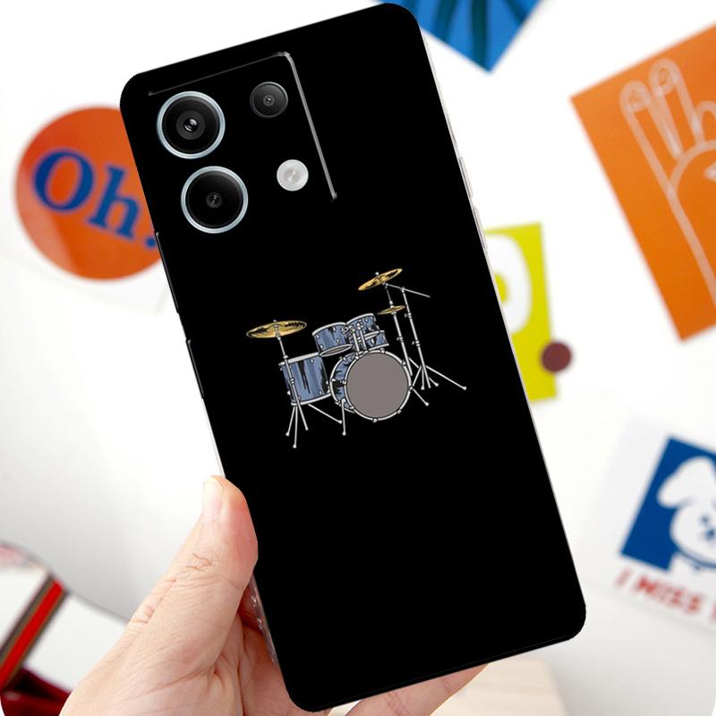 Чехол для музыкального инструмента Барабан Funda Для Xiaomi Redmi Note 11 10 12 13 14 Pro 11S 12S Чехол Для Redmi 15 10C 13C 12C 14C 15C