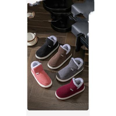 Зимняя уличная домашняя обувь с толстым бархатом и противоскользящей пяткой-сумкой, хлопковая обувь