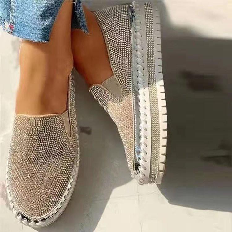 Новые мокасины Water-diamond на толстой подошве с односторонними ботинками Lazy Shoes