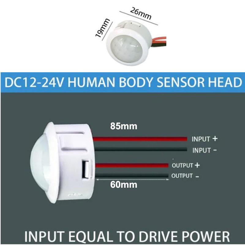 AC 220v or DC 12V 24V PIR Infrared Motion Automatic Lamp Sensor Detector IR Light Control Switch Human Body Indoor Outdoor