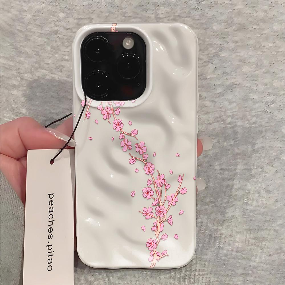 Классический чехол для телефона с узором сливовых цветов для iPhone 17 Air 16 15 14 Pro Plus 13 12 11 17 Pro Max, силиконовый, ударопрочный, мягкий чехол