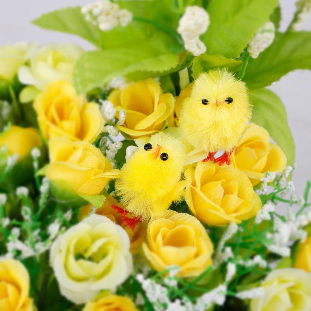 60 Pieces Easter Chick Mini Adorable Yellow Craft Portable Artificial Display Toys Gift Decoration Home Nursery Ornaments
