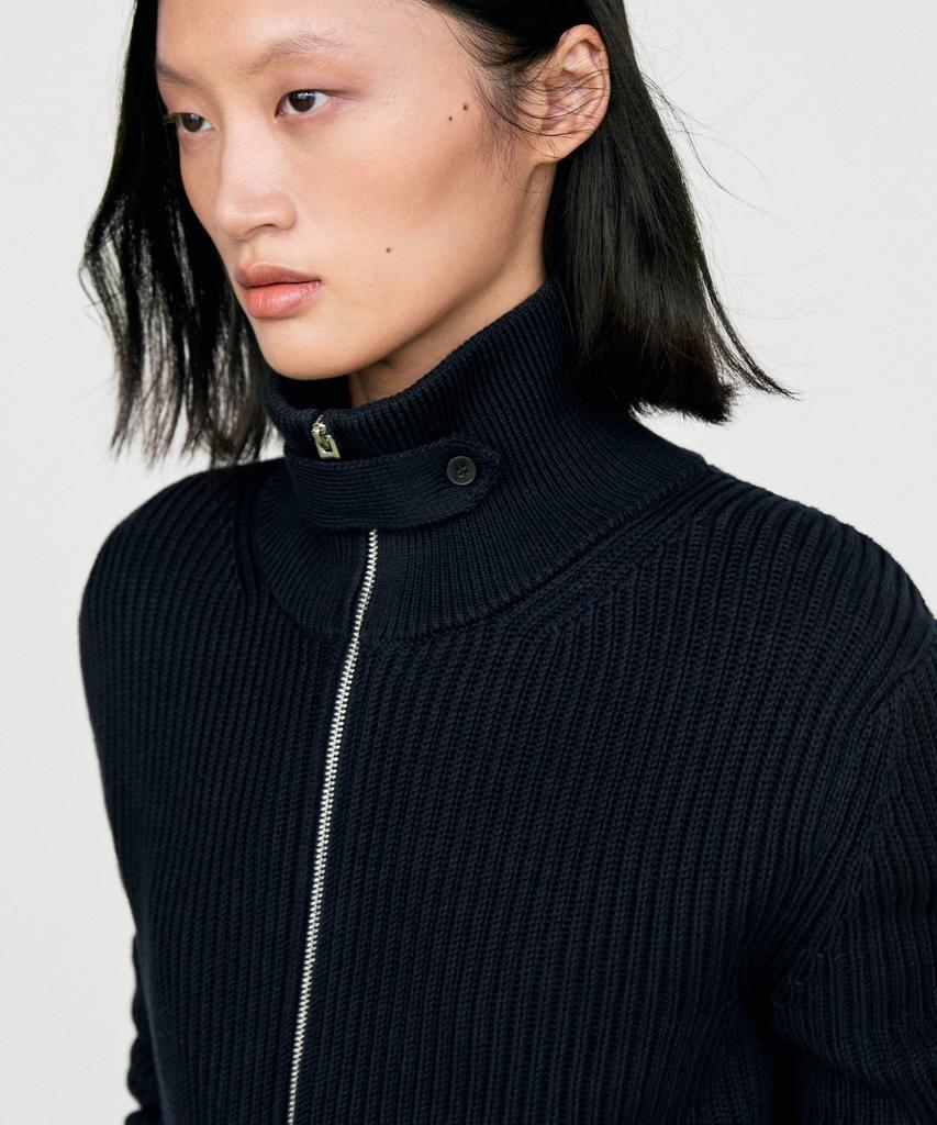 Кардиган Massimo Dutti из 100% хлопка с деталью на воротнике