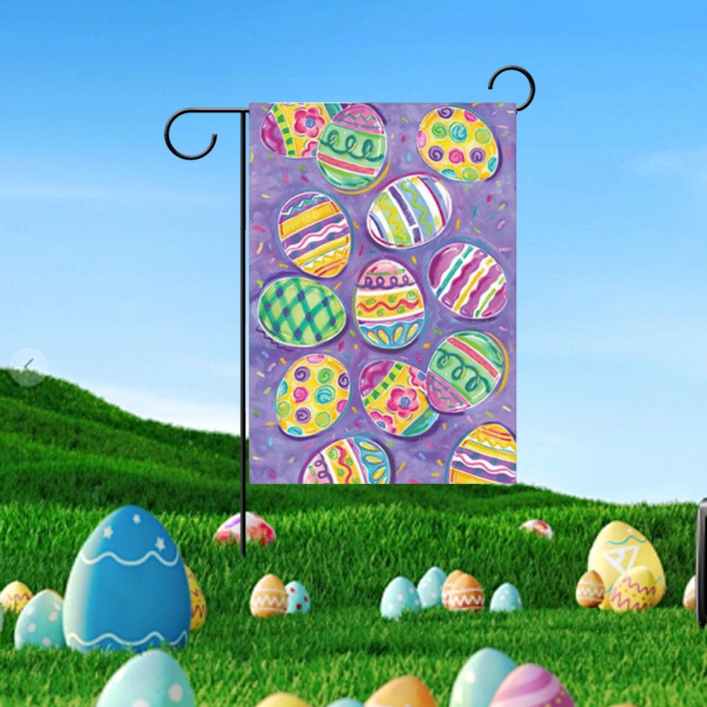 Easter Garden Flags Linen Vertical Garden Flag Cute Garden Flag Decorative Spring Yard Flag Outdoor Yard Patio Lawn Decor