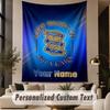 Custom Text Tapestry BIRMINGHAM CITY Football Print Wall Tapestry Indoor Living Room Wall Decor