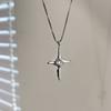 Ожерелье-крест со звездой и тем же холодным ветром, универсальная цепочка на ключицу, женское трендовое ожерелье, мужской дизайн, смысл