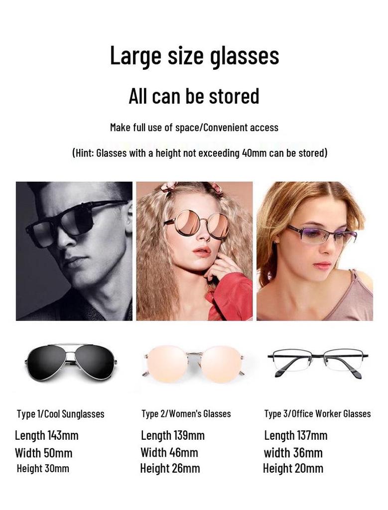 Универсальный Держатель для Солнцезащитных Очков и Контейнер на Козырек Автомобиля