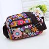 Middle Aged and Elderly Crossbody Bag Single Shoulder Bag Small Flower Cloth Bag Middle-aged Women's Bag Casual Nylon Canvas Bag