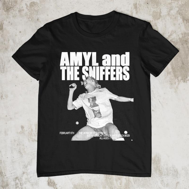 НОВЫЙ Редкий Amyl And The Sniffers Черный Размер от S до 5XL Подарок Футболка