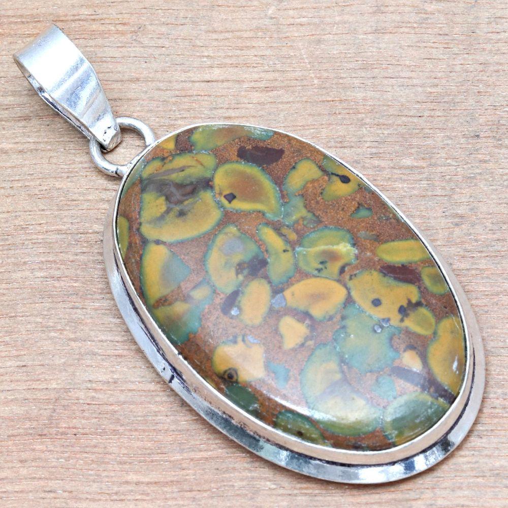 Pendant Azuboo Lite Gemstone Mother'Day Gift Silver Jewelry 2.25"