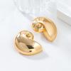 Large Shell Earrings Women Alloy Gold Plated Statement Earring Ins Trendy Fashion Jewelry