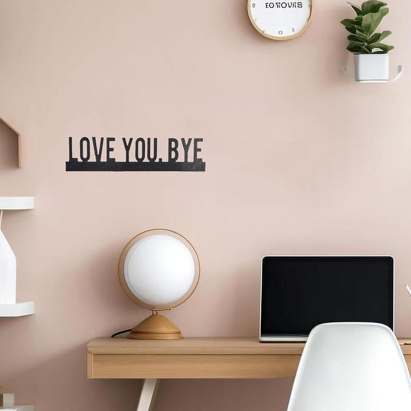 Знак «Люблю тебя, пока» над дверью, современный декор для дома, уникальный настенный рисунок в прихожей из железа