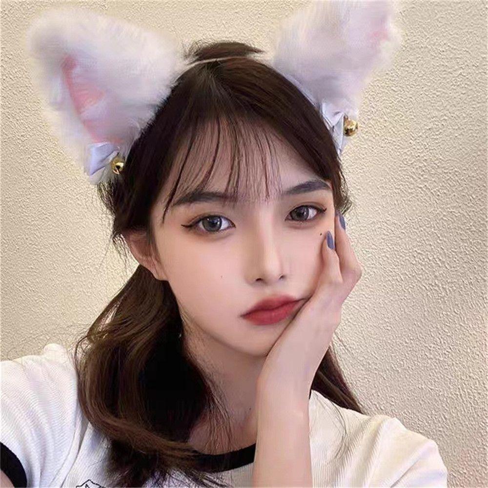 With LED Light Masquerade Cat Ear Headband Cosplay Headwear Fancy Dress Hairband Hair Accessories