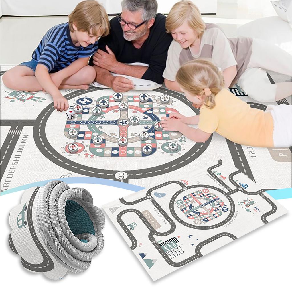 Kids Play Mat, Large Folding Playmat, Crawling Mat Reversible YogaMat