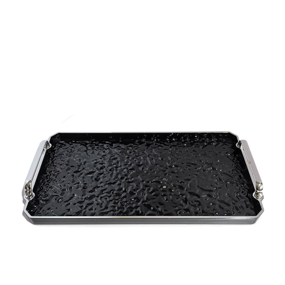 Декоративный поднос для хранения с эффектом ряби воды Легкая роскошь Десертная тарелка Прозрачный поднос для чайных чашек Домашний