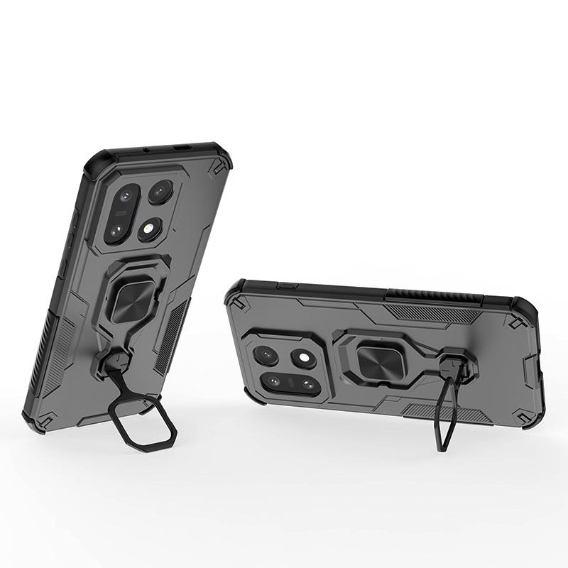 KEYSION Противоударный бронированный чехол для OnePlus 15 5G Силикон+ПК Вертикальная металлическая подставка-кольцо для телефона Задняя крышка для One Plus 1+ 15