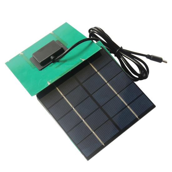 1.5 Вт 5 В Солнечная панель Портативный Легкий Тип-C Для улицы Кемпинг Велоспорт Пауэрбанк Мобильный телефон Аварийное зарядное устройство Поликристаллическая панель солнечных элементов