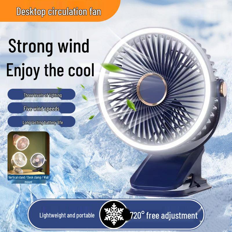 Multi-Functional Camping Fan F70 with Night Light and Clip for Outdoor, Dorm, or Desktop Use