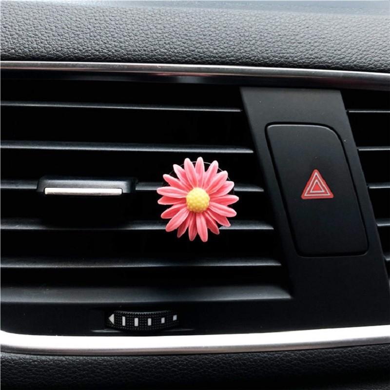 Colorful Resin Daisy Car Perfume Clip Decorative And Fragrant Air Vent Scent Diffuser