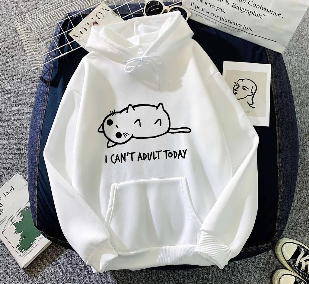 New Hot Sale of The Season Loose Hoodie Couple Tops Women Autumn Winter Thickened Sweatshirt with Print Full Sleeve Other St