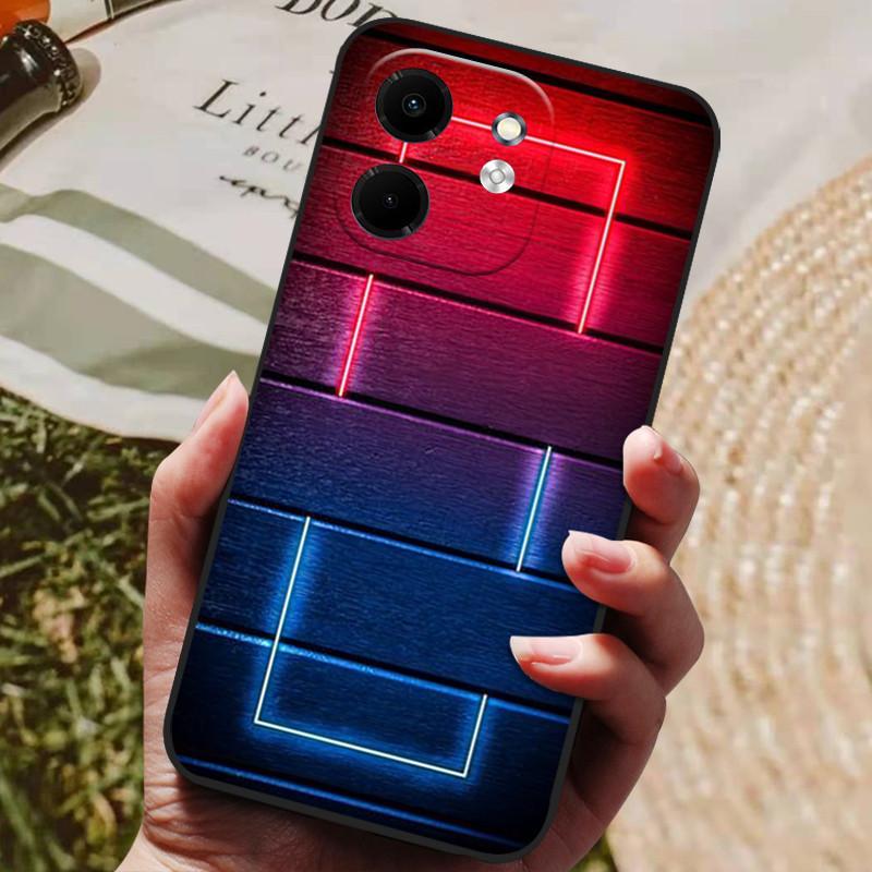Для чехла Infinix Smart 9 X6532 Роскошный расписной телефон Силиконовая задняя крышка Для чехлов Infinix Hot 50i X6531 Защитный чехол Smart9